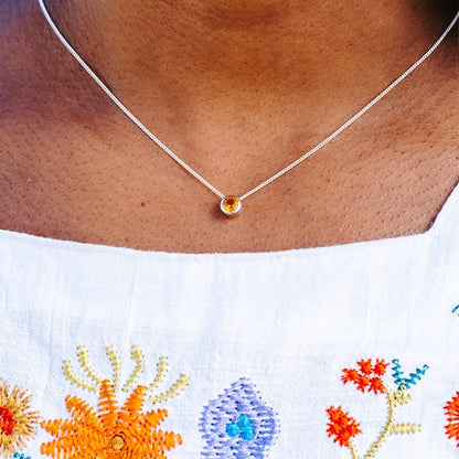 Citrine Slider Necklace