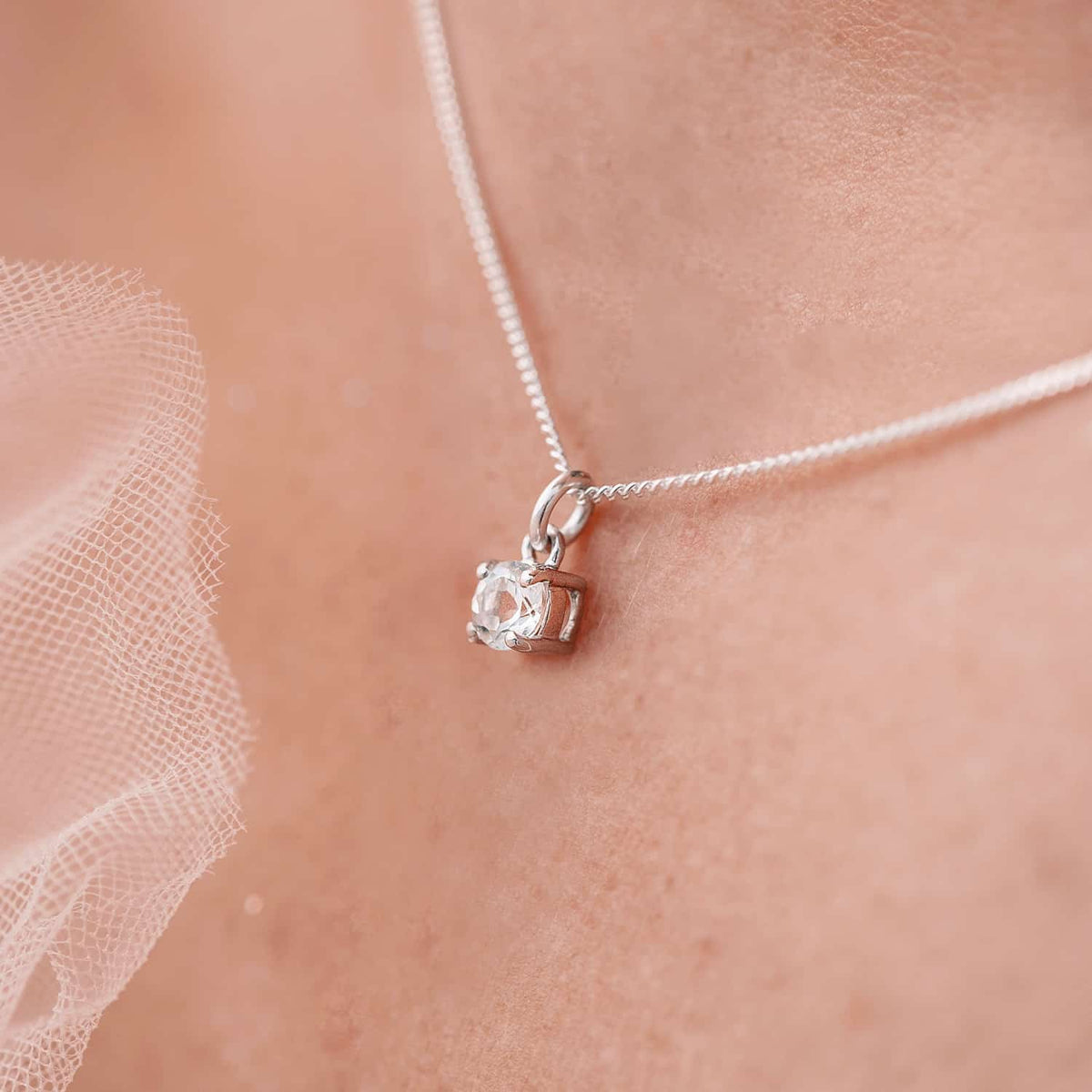 Clear Quartz Pendant Necklace