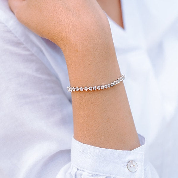 Clear Quartz Tennis Bracelet