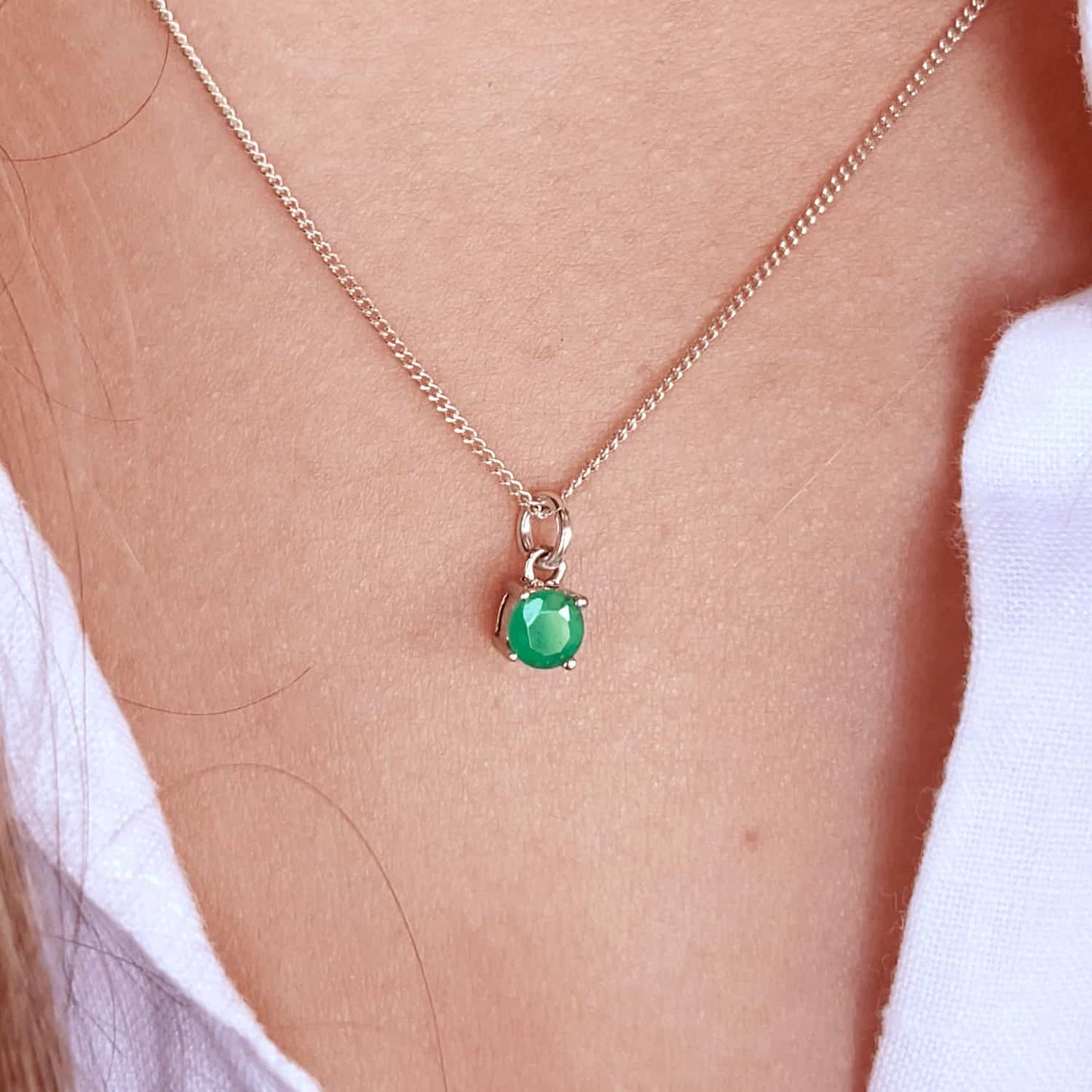 Emerald Pendant Necklace