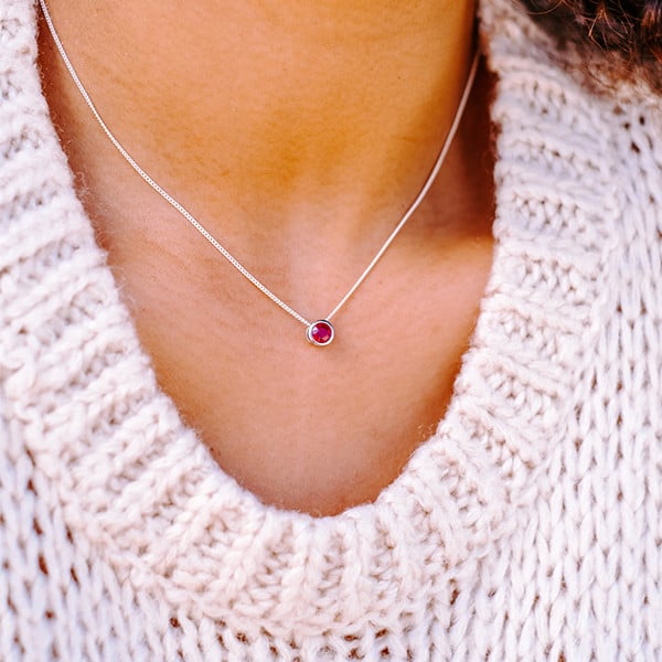 Ruby Slider Necklace