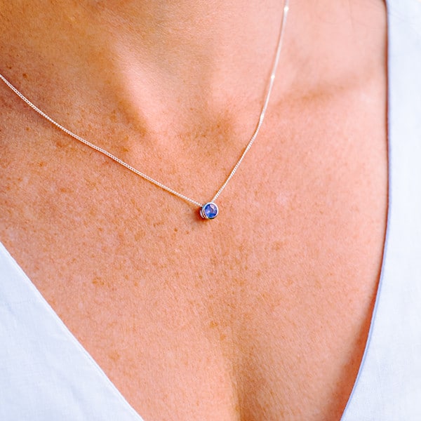 Tanzanite Slider Necklace