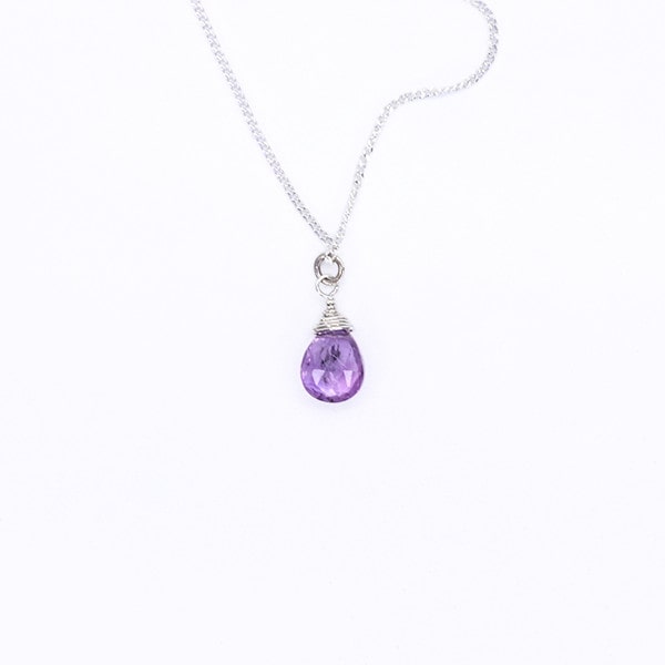 Amethyst Drop Necklace