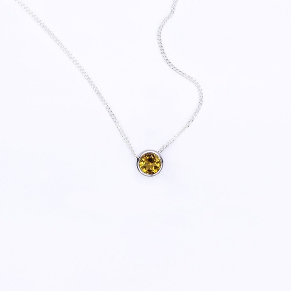 Citrine Slider Necklace