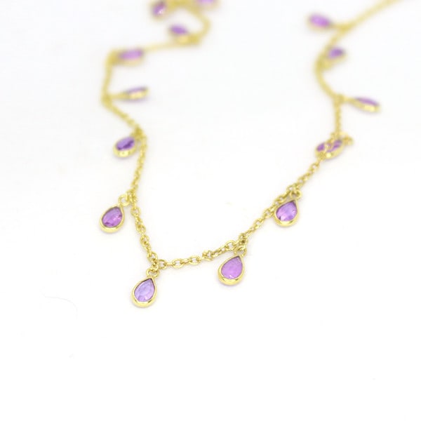 Drop Me Bling Amethyst Necklace