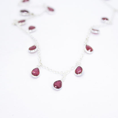 Drop Me Bling Ruby Necklace