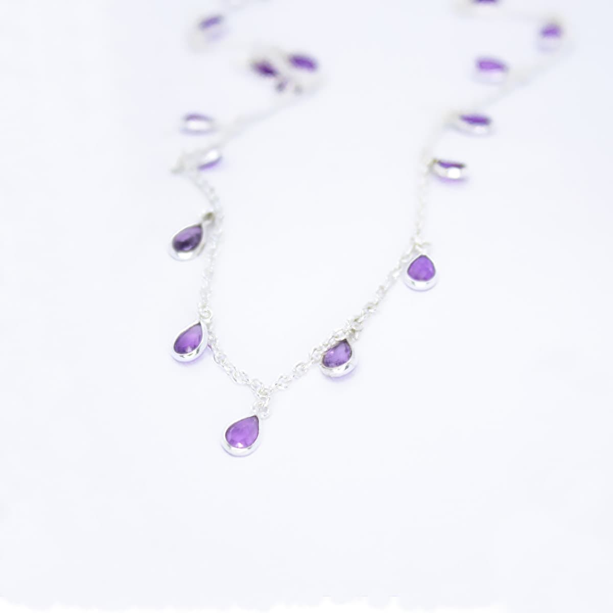 Drop Me Bling Amethyst Necklace