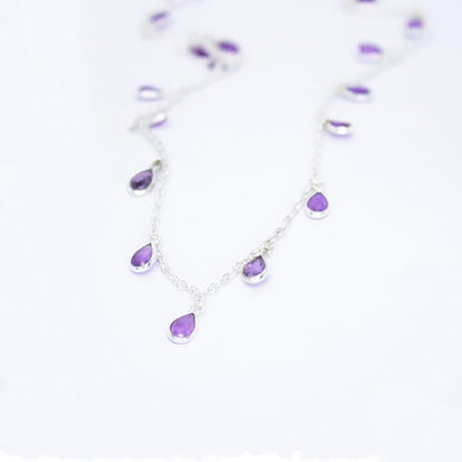 Drop Me Bling Amethyst Necklace