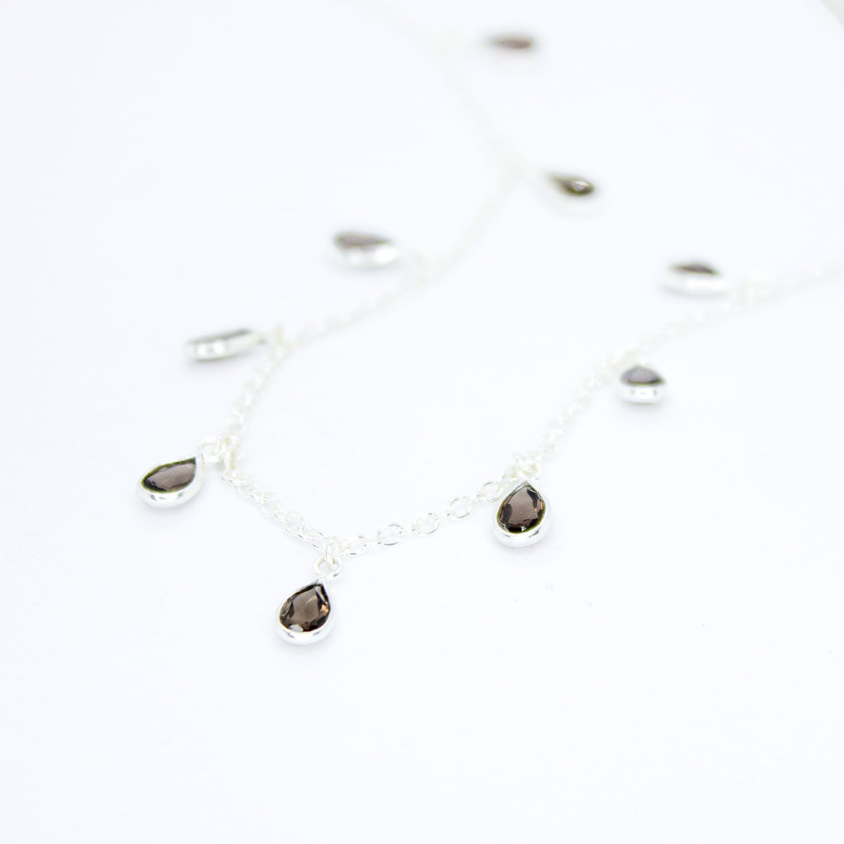 Drop Me Bling Smokey Topaz Necklace