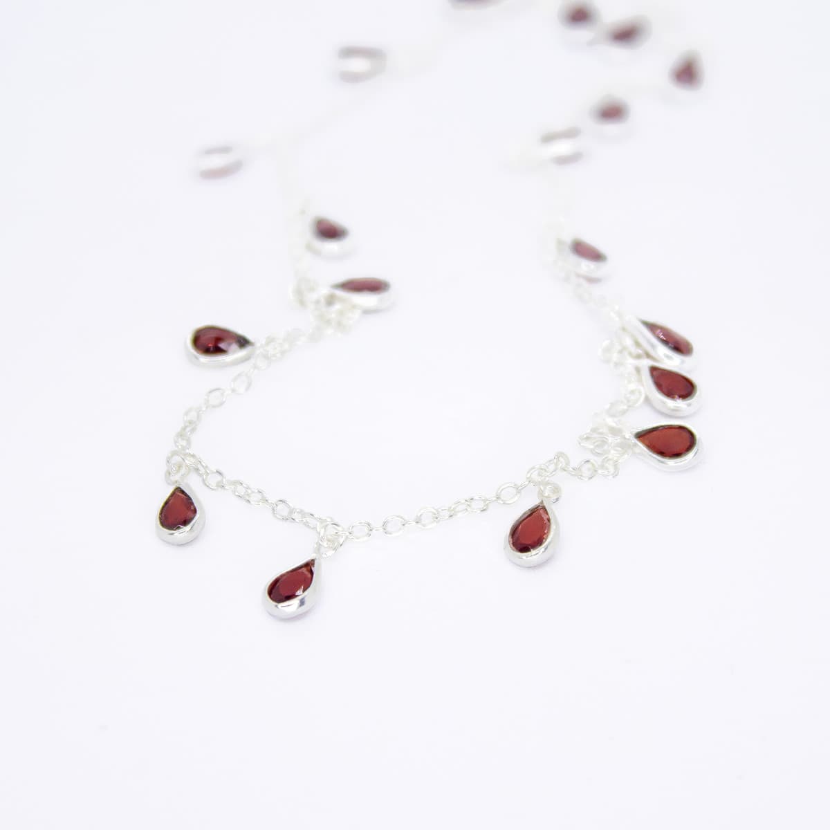 Drop Me Bling Garnet Necklace