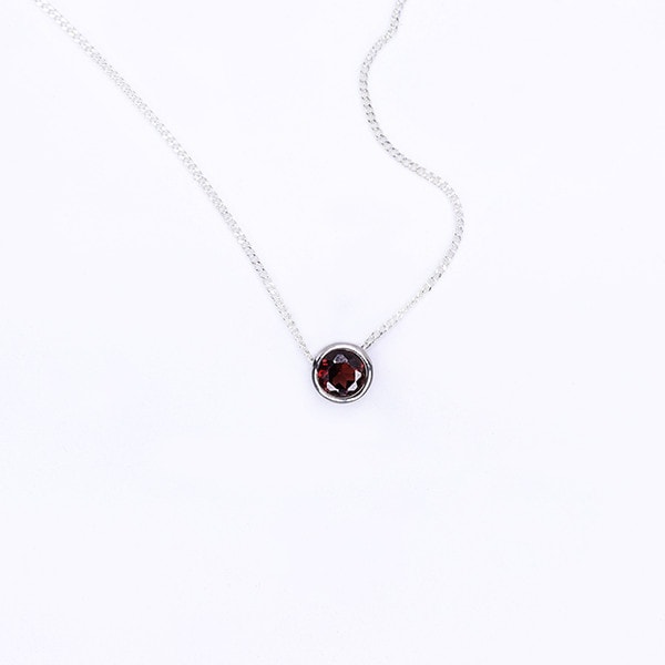 Garnet Slider Necklace