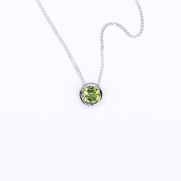 Peridot Slider Necklace