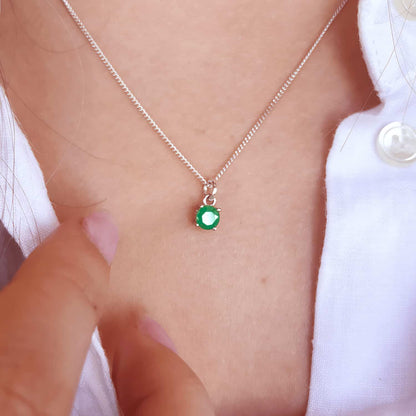 Emerald Pendant Necklace