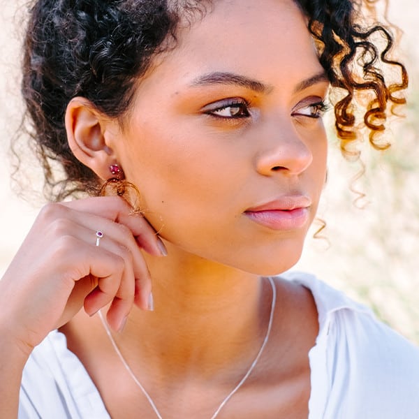Garnet Studs