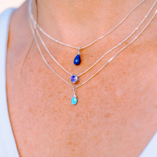 Tanzanite Slider Necklace