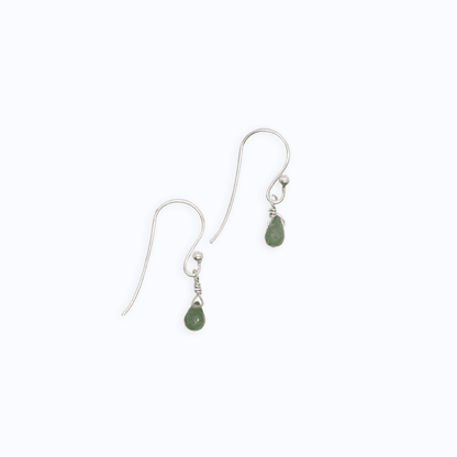 Green Tourmaline Drop Earrings