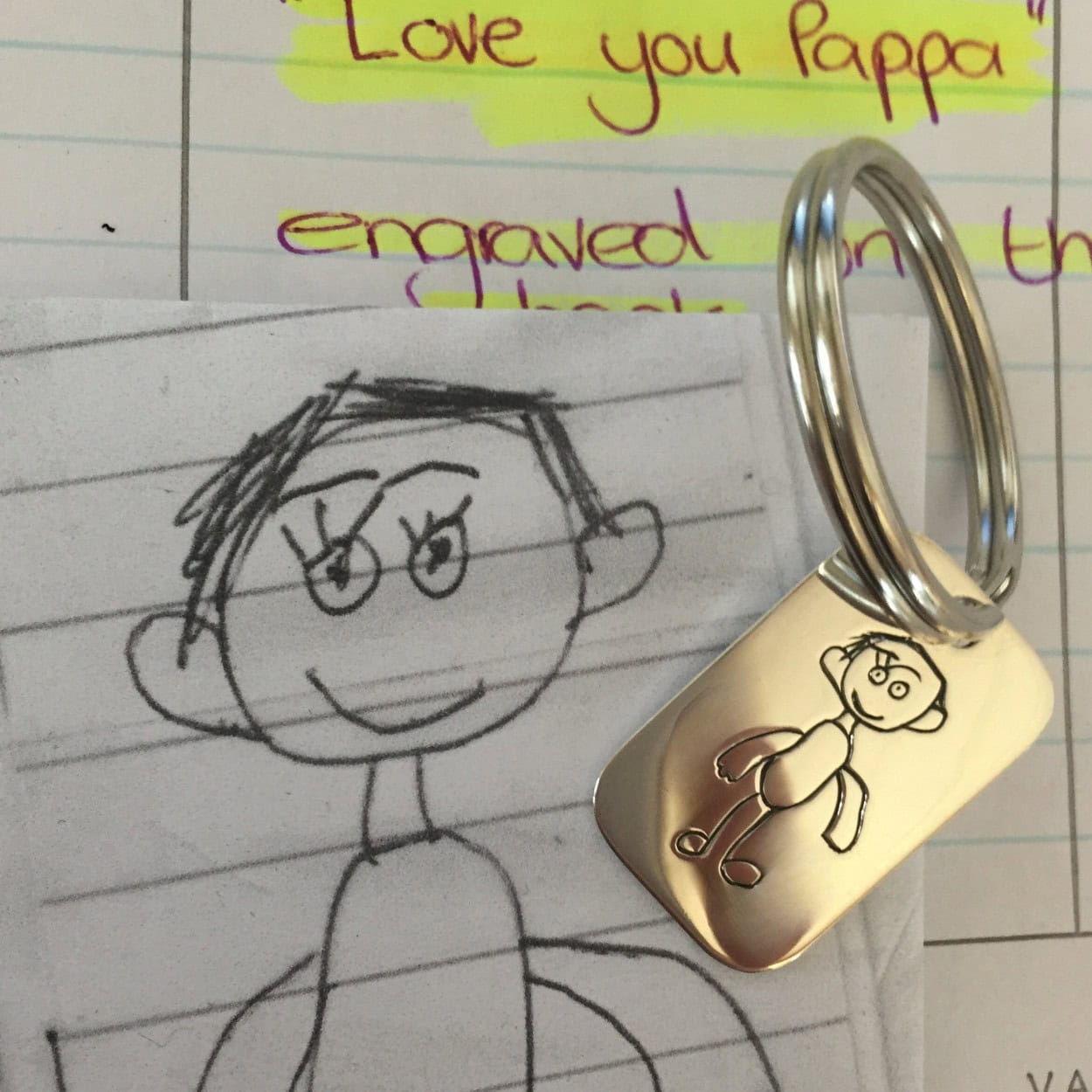 Kid's Drawing Keyring