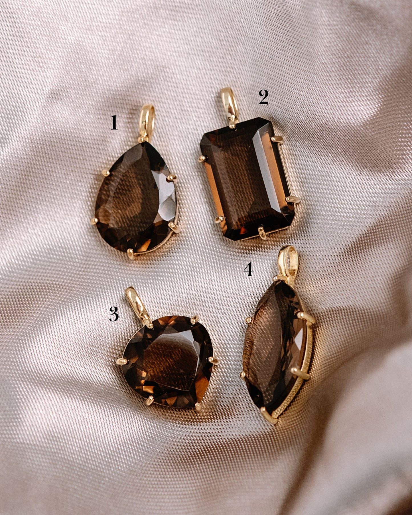Medium Smoky Quartz Pendants
