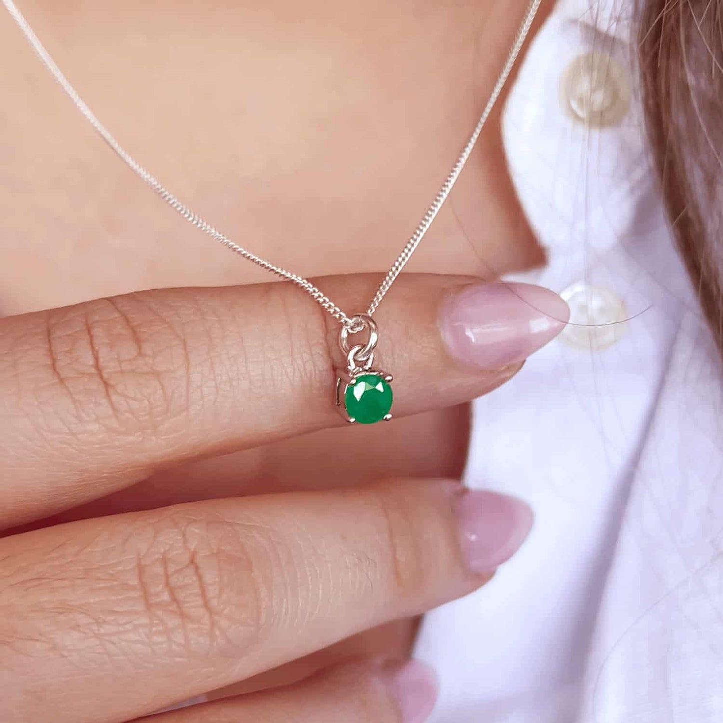 Emerald Pendant Necklace