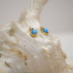 Opalite and Cubic Zirconia Earring