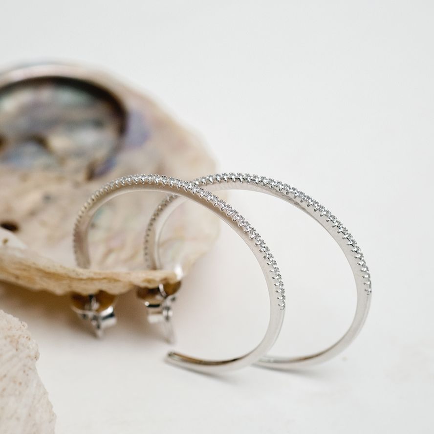 Cubic Zirconia Hoops