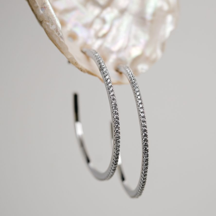 Cubic Zirconia Hoops