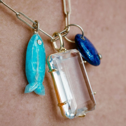 Extra Large Clear Quartz Pendant