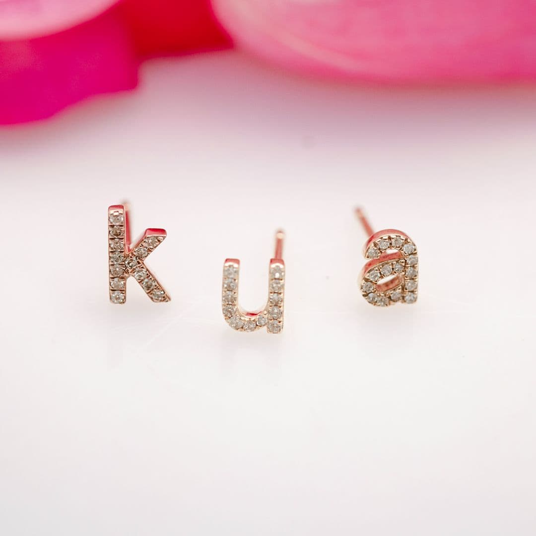 Initial Stud Earring