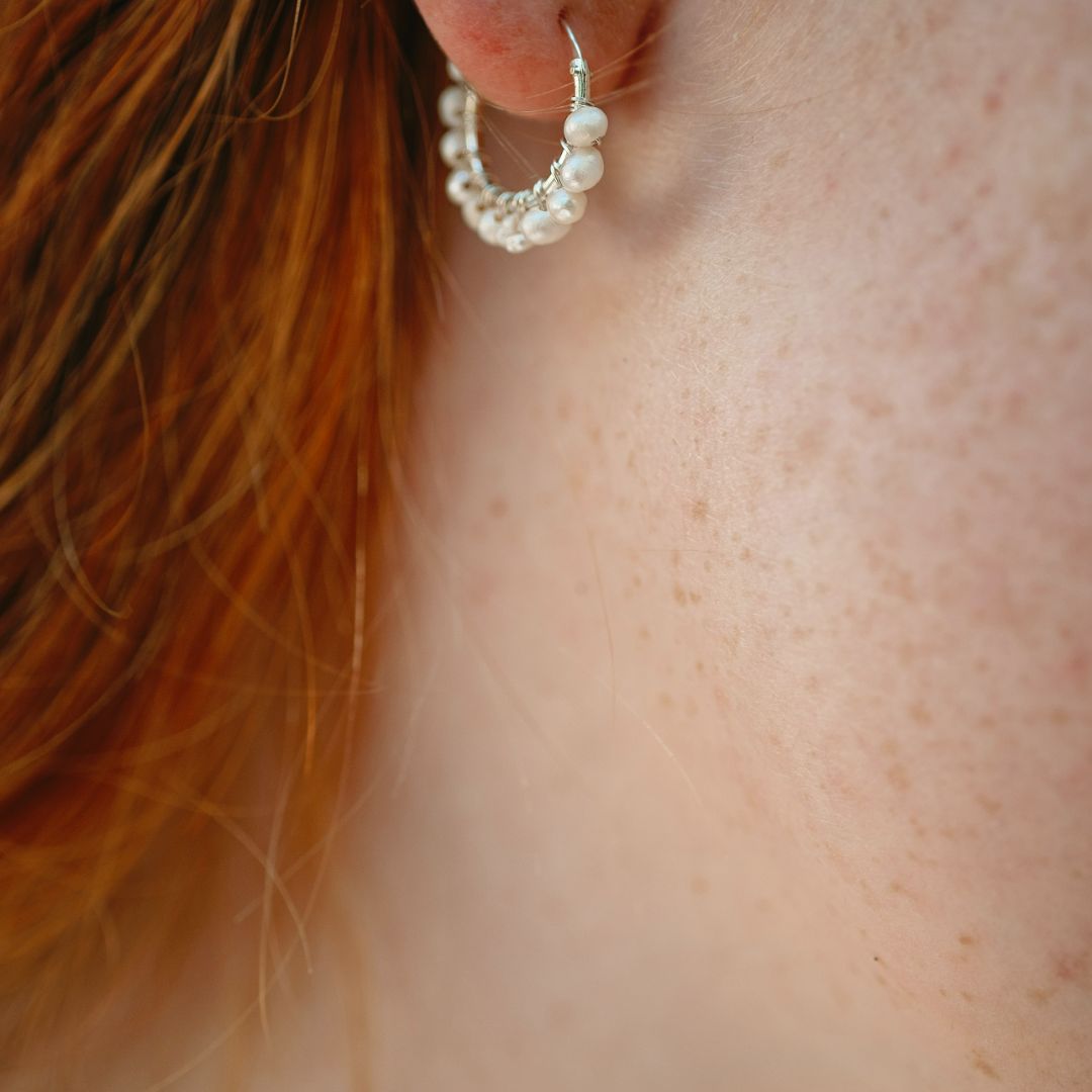 Pearl Hoop Earring