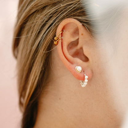 Pearl Hoop Earring