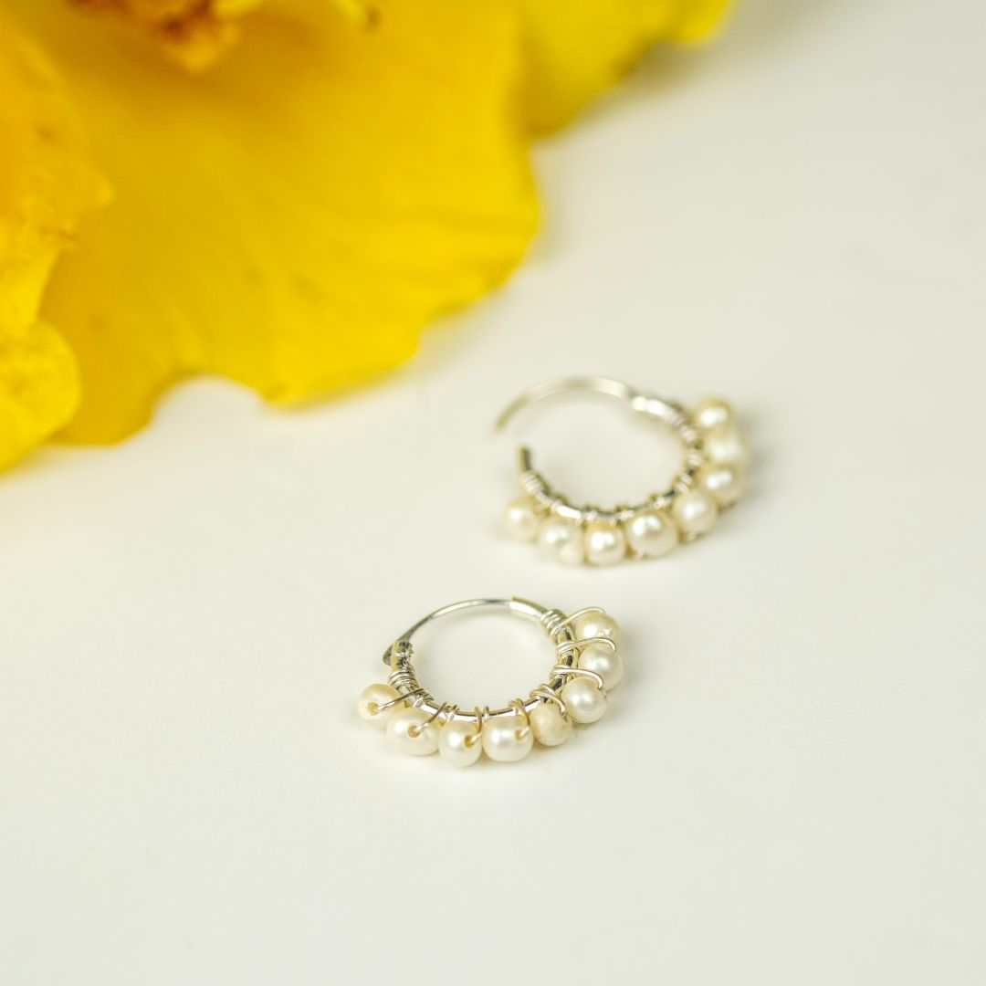 Pearl Hoop Earring