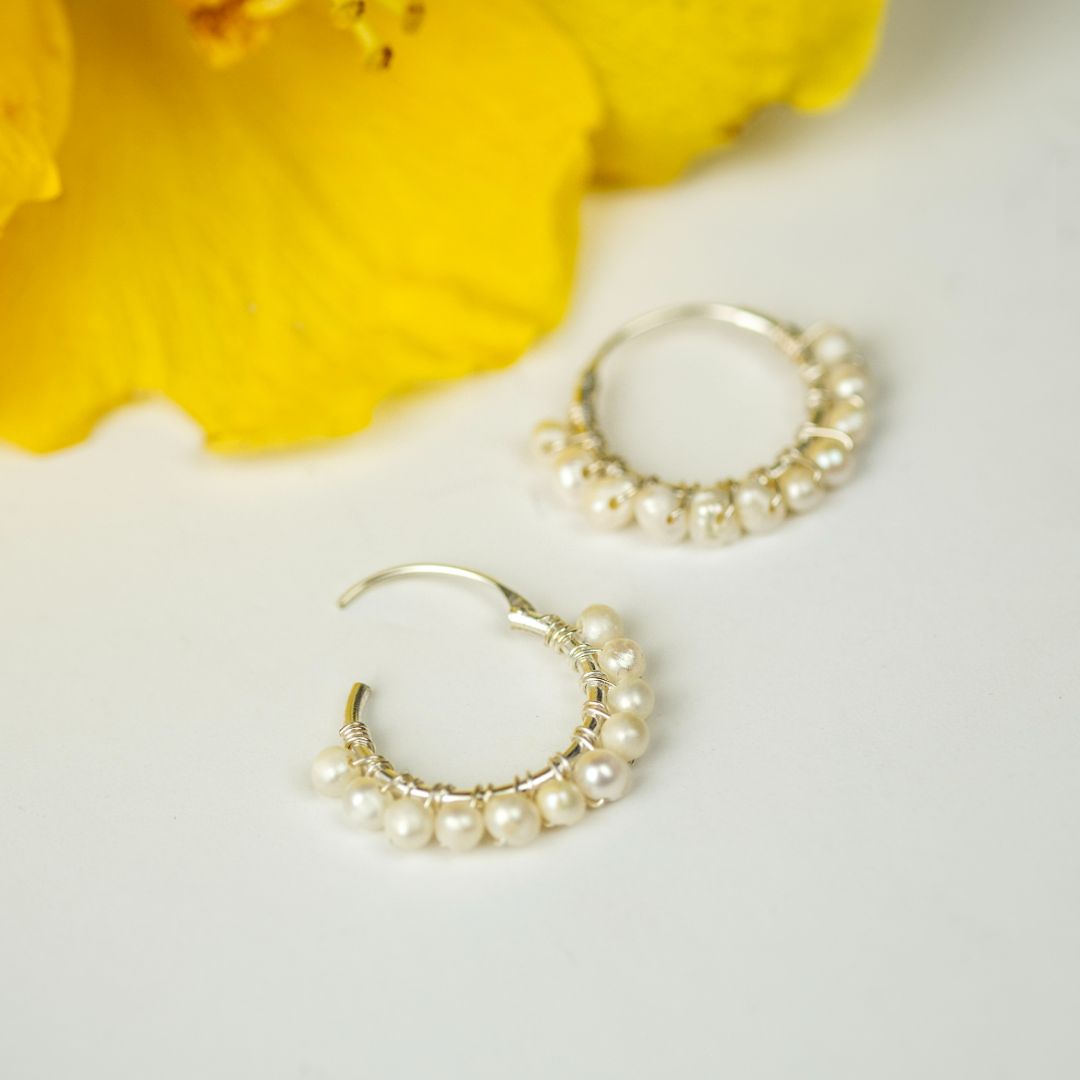 Pearl Hoop Earring