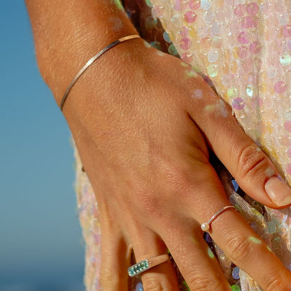 Uber Thin Herringbone Bracelet
