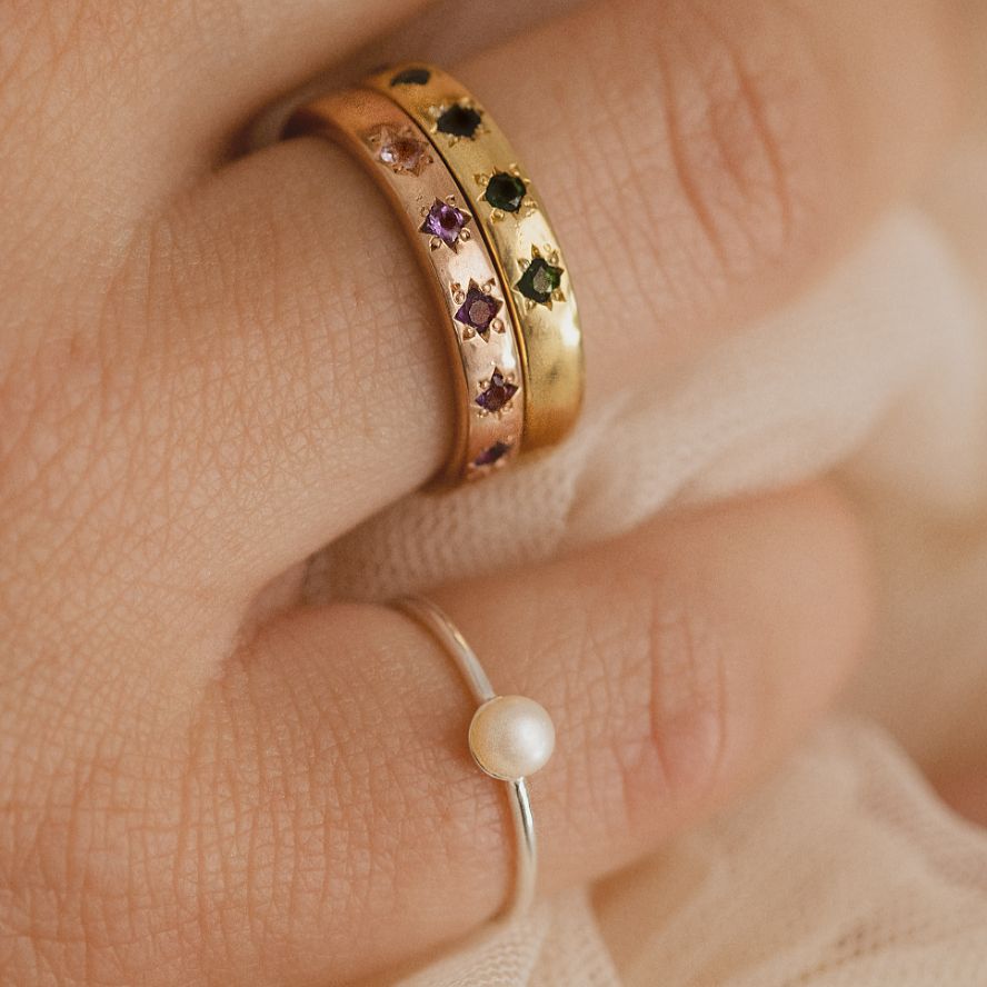 Star Struck Birthstone Ring