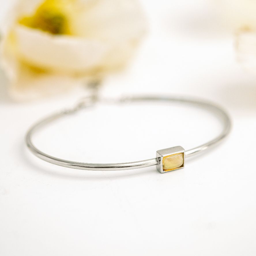 Birthstone Bangle Opal