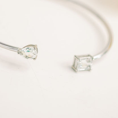 Birthstone Twin Cuff Clear Quartz