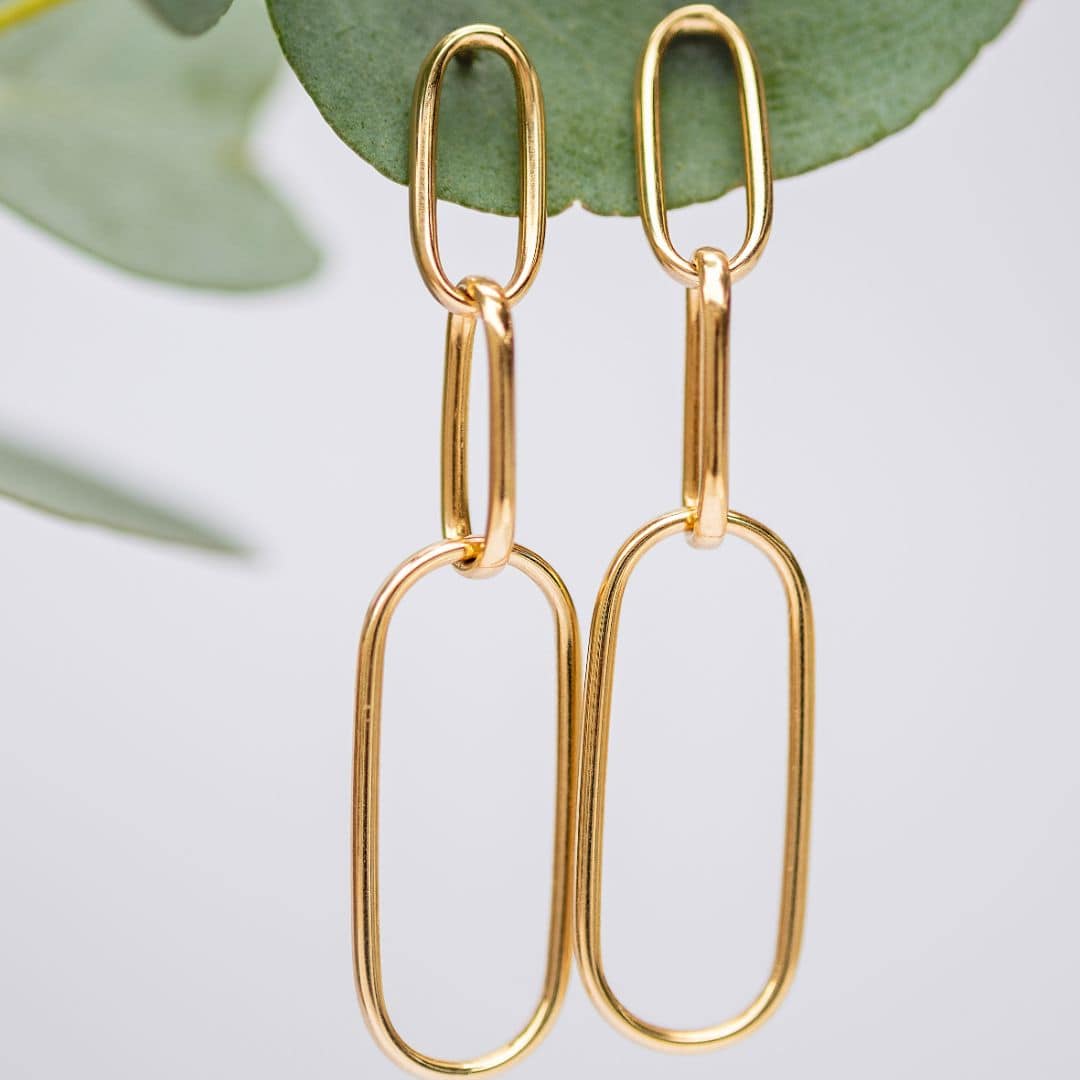 Triple Paperclip Earring