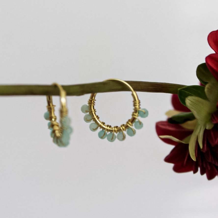 Gemstone Huggies