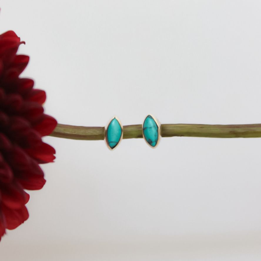 Marquis Cut Stud Earrings