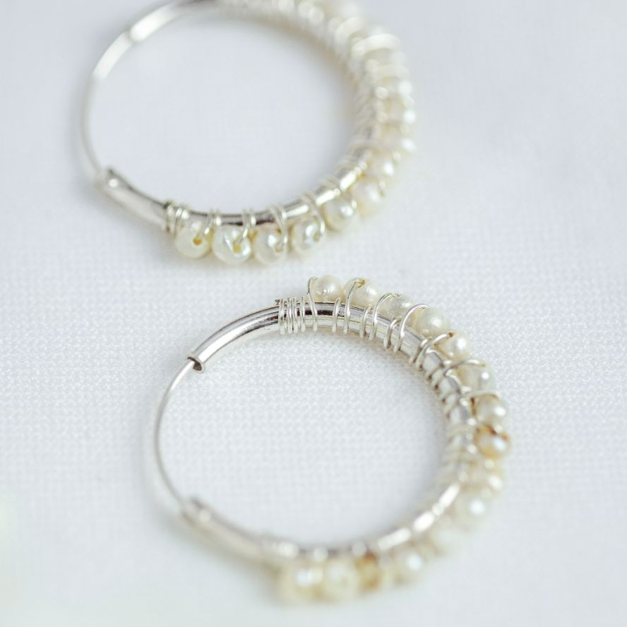 Pearl Hoop Earring