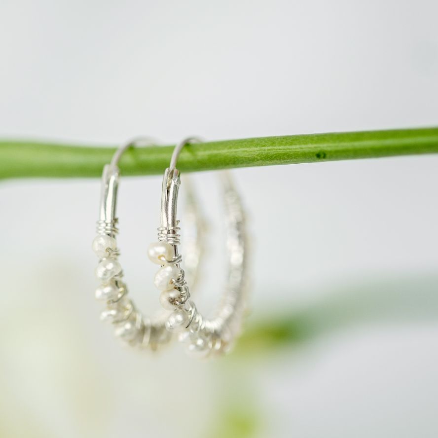 Pearl Hoop Earring