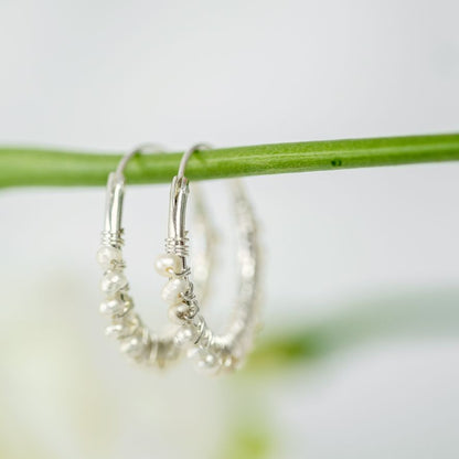 Pearl Hoop Earring