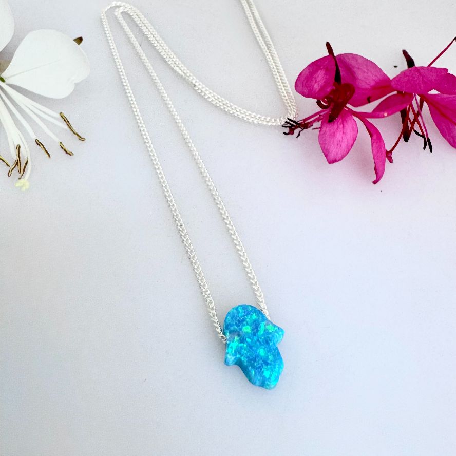 Opalite Hamsa Necklace