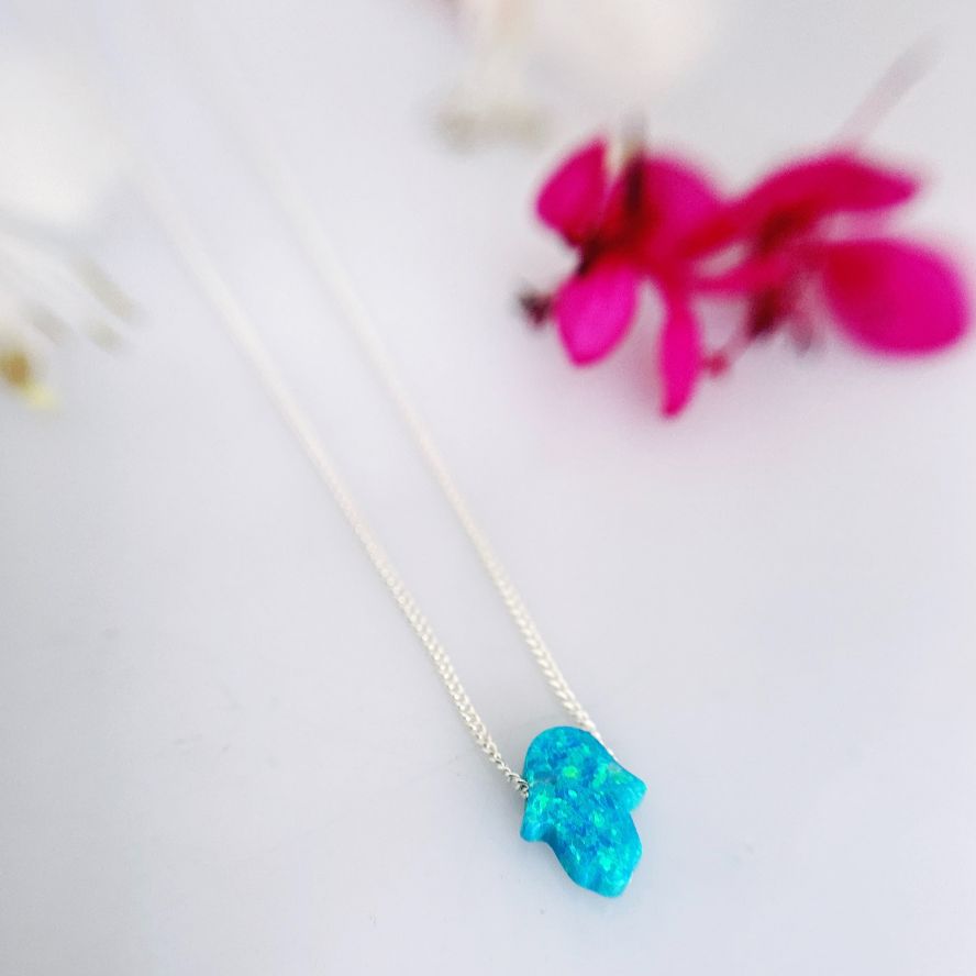 Opalite Hamsa Necklace