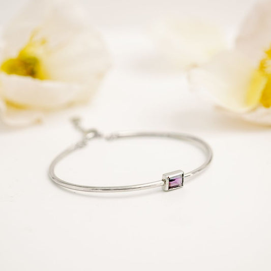 Birthstone Bangle Amethyst