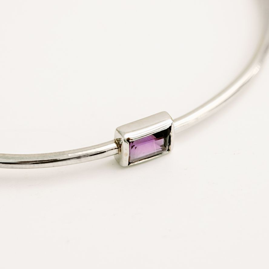 Birthstone Bangle Amethyst