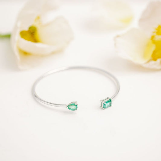 Birthstone Twin Cuff Emerald