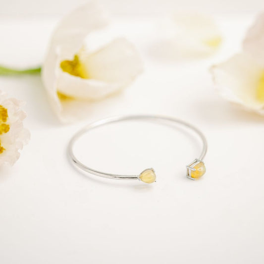 Birthstone Twin Cuff Ethiopian Opal
