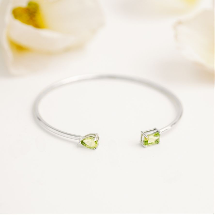 Birthstone Twin Cuff Peridot