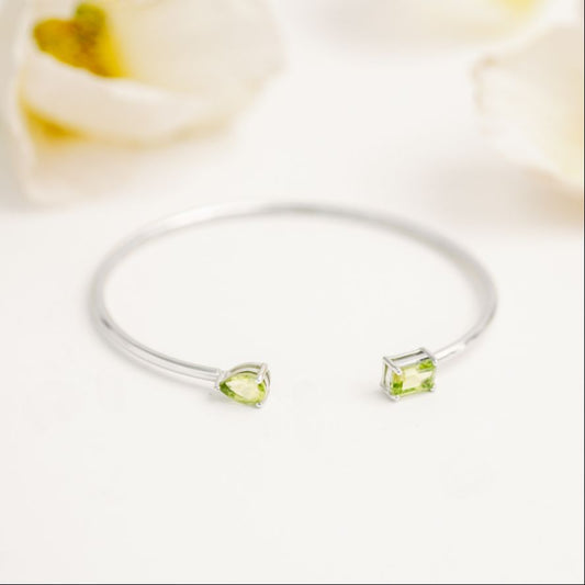 Birthstone Twin Cuff Peridot